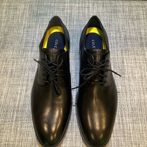 Cole Haan Hawthorne Plain Toe Men's Black Leather Oxfords